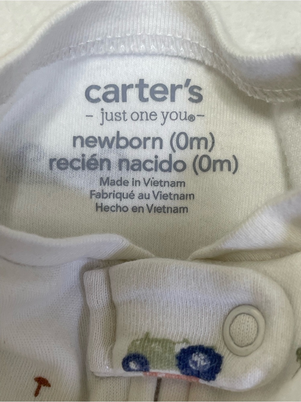 Carter's Newborn Brown Polka Dot Onesie & Footed Animal Print Sleeper 2 pieces - Picture 2 of 6